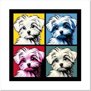 Pop Retro Maltese Art Painting - Cute Puppy Posters and Art